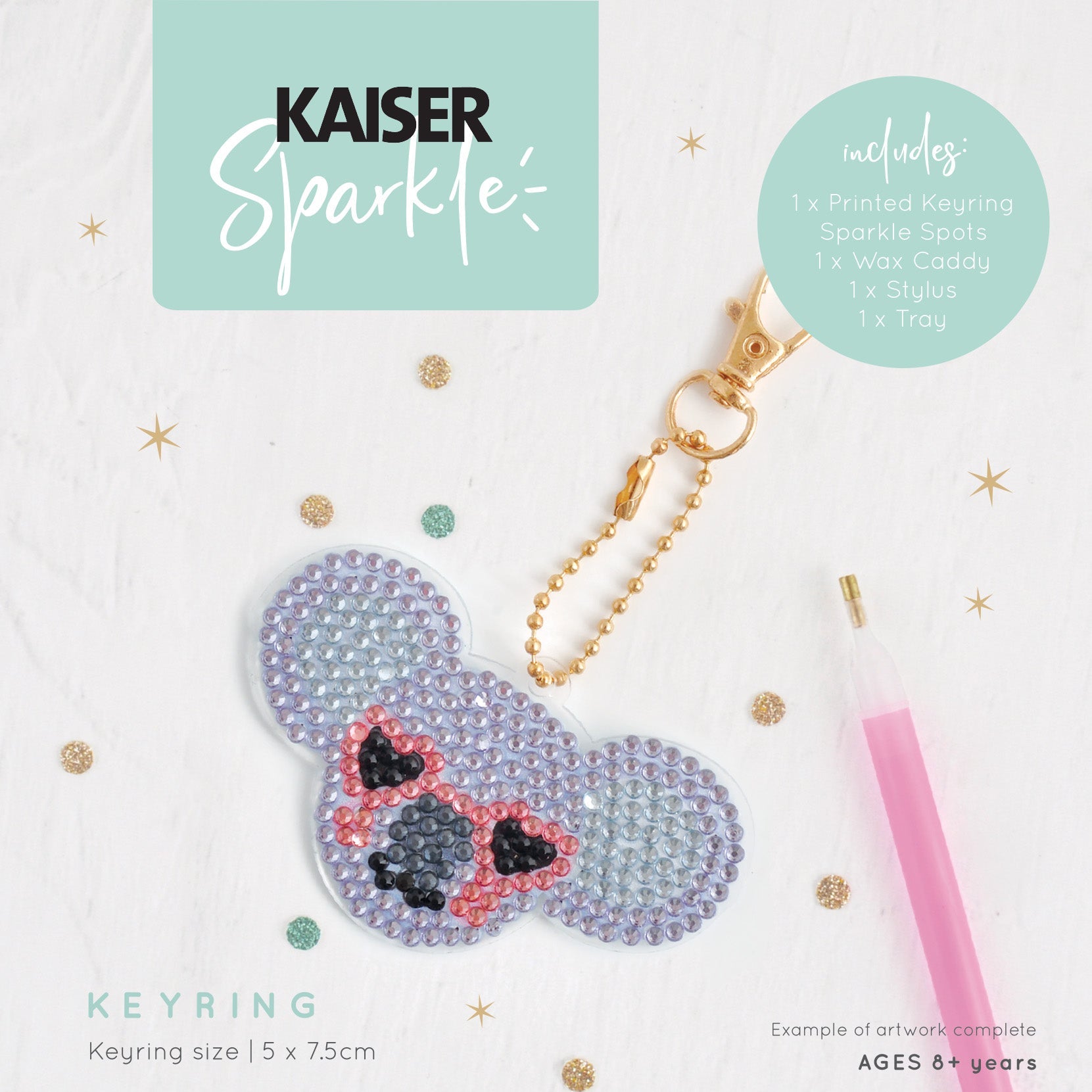 Kaiser Creative Club - Kids Sparkle Keyrings - KOALA
